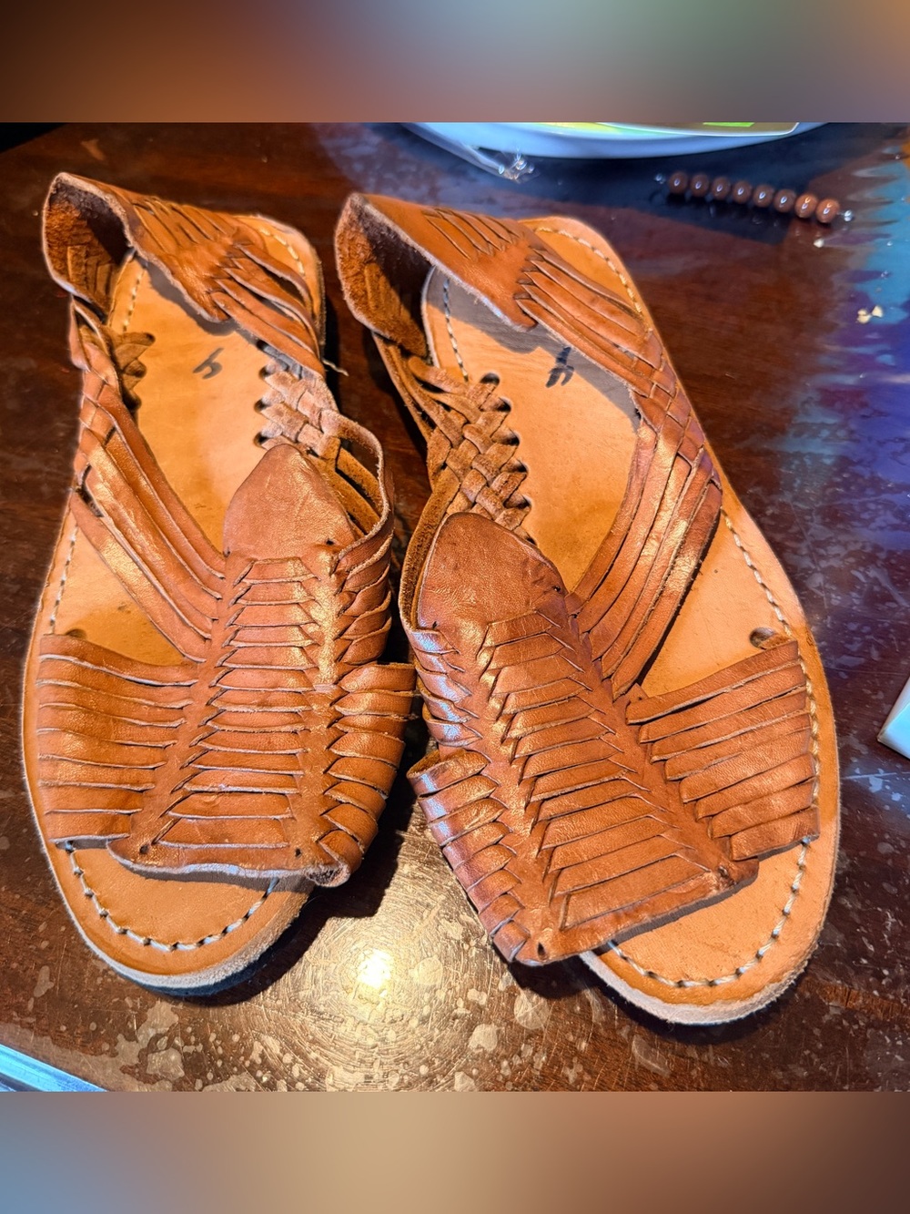 Handmade Mexican Leather Huaraches Woven Sandals